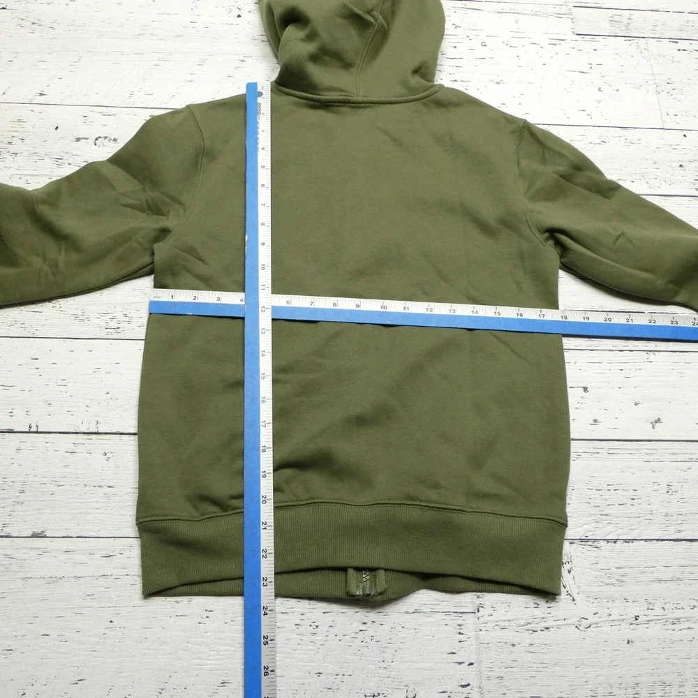 Gap Kids Hoodie Youth Large (10/12) Green Full Zip Fleece Hooded Sweatshirt NWT